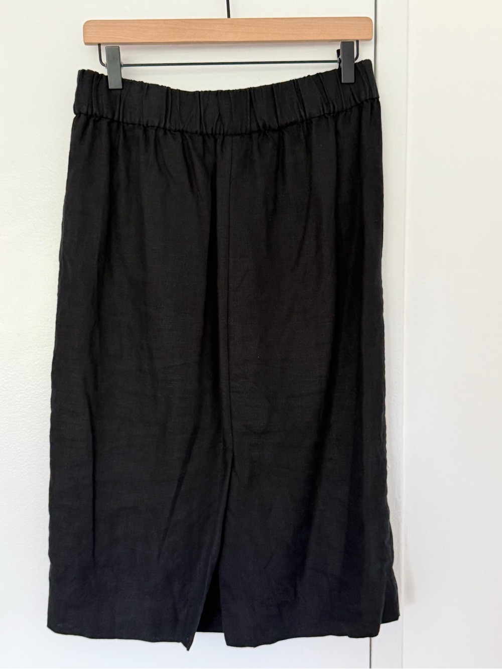 J. Crew Linen Midi Skirt Black M - Picture 2 of 9